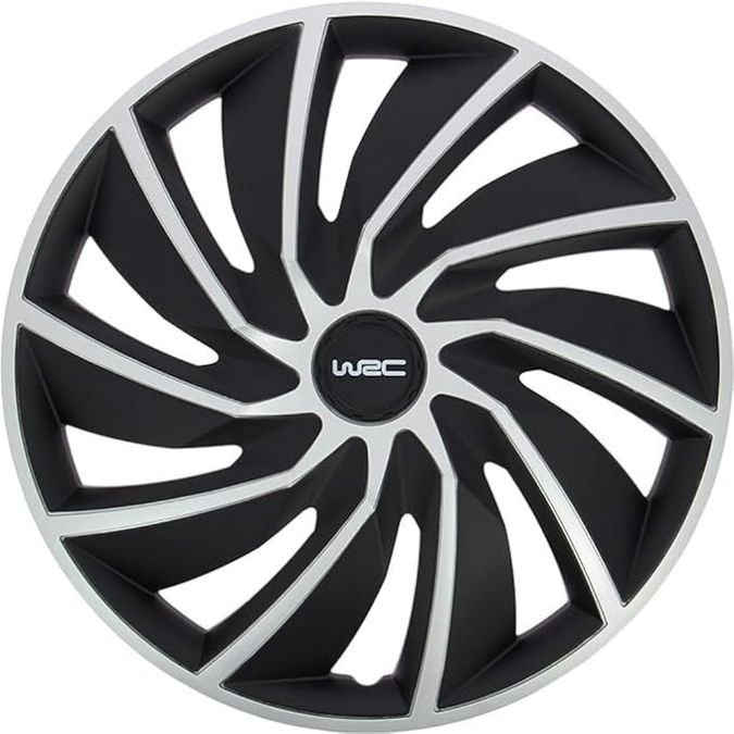 Set 4 Copricerchi Universali Tubo Bicolore Universali 15'' Wrc 7598