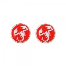 Adesivo 3D Sticker Abarth Scorpione Rosso 2Pz Quattroerre 21539