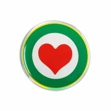 Adesivo 3D Sticker Coccarda Italia con Cuore Quattroerre 14141