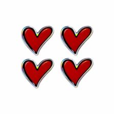Adesivo 3D Sticker Cuoricini Quattroerre 427