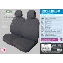 Coprisedili Foderine Anteriori Fast&Smart Tg.Grande Tess. Cotone Trapuntato Antracite Cora 129113