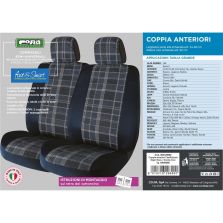Coprisedili Foderine Anteriori Fast&Smart Tg. Grande Tess. Misto Cotone Avio/Navy Cora 129690