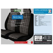 Coprisedili Foderine Anteriori Fast&Smart Tg. Grande Tess. Misto Cotone Piombo Scozia Piombo Cora 129689