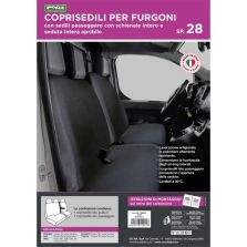 Coprisedili per Furgoni Tg. Sp28 Seduta Intera Tessuto Poliestere Nero Cora 1702801P