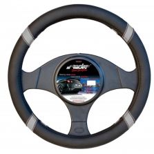 Coprivolante Cross Grey in Ecopelle Nero Forato Simoni Racing Cvt/44Gr