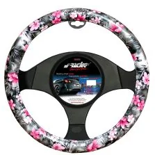 Coprivolante Flowers in Ecopelle Motivo Floreale Simoni Racing Cvt/36