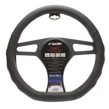 Coprivolante in Ecopelle Nero Cucitura Rosso Simoni Racing Cvt/46