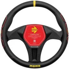 Coprivolante Profile Nero/Cuciture Rosse 38-39 Cm Momo Swc0Probr