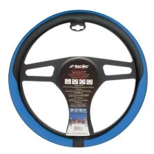 Coprivolante Tidy Blue in Ecopelle Nero e Blu Forato Simoni Racing Cvt/43B
