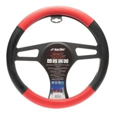 Coprivolante Trophy 1 in Ecopelle Rosso e Nero Liscia Simoni Racing Cvt/1R