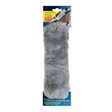 CUSCINO AVVOLGI CINTURA di SICUREZZA IN VERA PELLICCIA DI MONTONE - GRIGIO - LAMPA 72445
