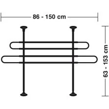 Griglia Divisoria Telescopica a 2 Elementi per Merci e Animali Lampa 60415
