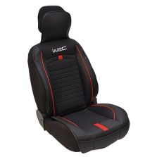 Schienale Coprisedile Anteriore Racing Nero con Cuciture Rosse Wrc 7589